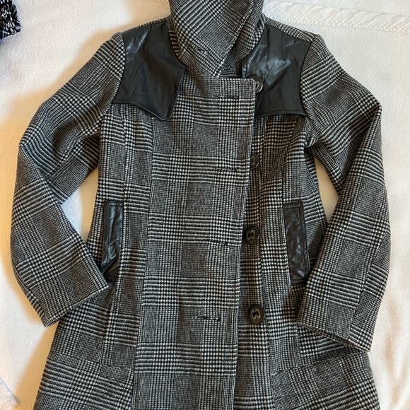 Sicily Wool and leather coat - Picture 2 of 3